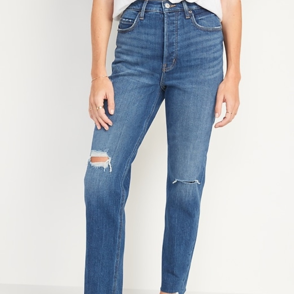 Old Navy Sky Hi Straight Ankle Jeans 12 NWT